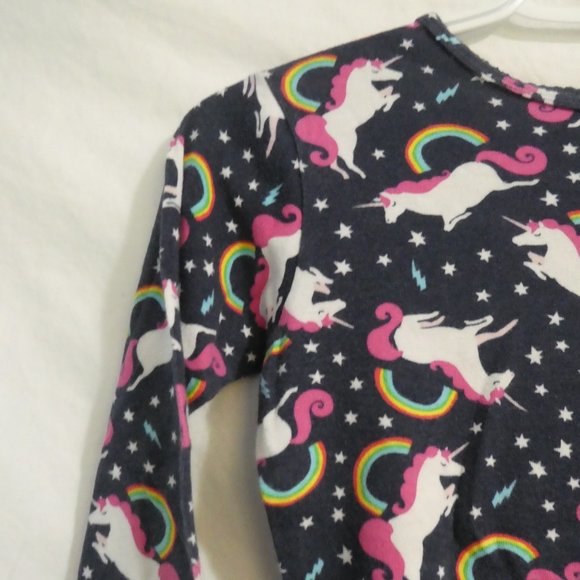 CARTER'S | size 12 | Unicorn and Rainbow Print Pajama Long Sleeve Shirt - Picture 3 of 15